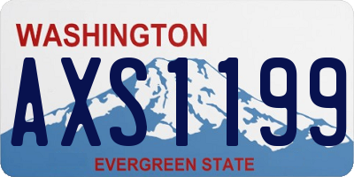 WA license plate AXS1199