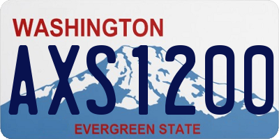 WA license plate AXS1200