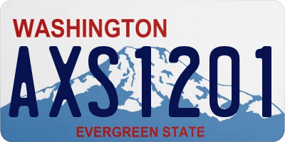 WA license plate AXS1201
