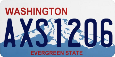 WA license plate AXS1206