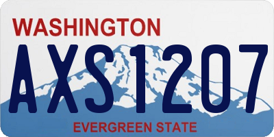 WA license plate AXS1207