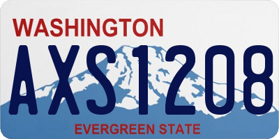 WA license plate AXS1208