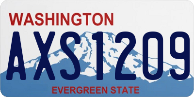 WA license plate AXS1209