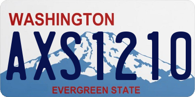 WA license plate AXS1210