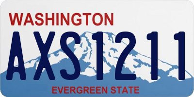 WA license plate AXS1211