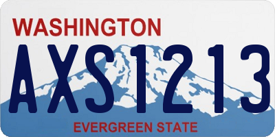 WA license plate AXS1213