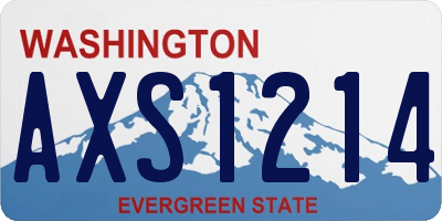 WA license plate AXS1214