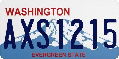 WA license plate AXS1215