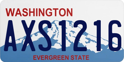 WA license plate AXS1216