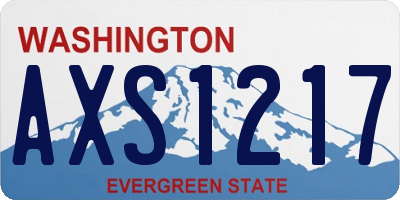 WA license plate AXS1217