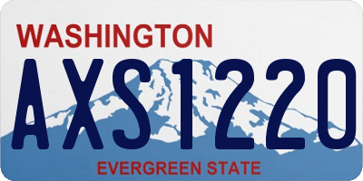 WA license plate AXS1220