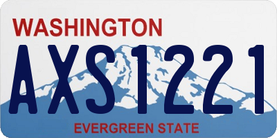 WA license plate AXS1221