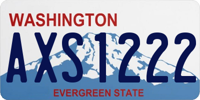 WA license plate AXS1222