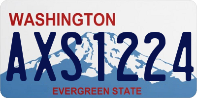 WA license plate AXS1224