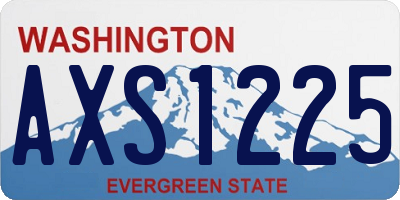 WA license plate AXS1225