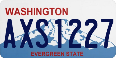 WA license plate AXS1227