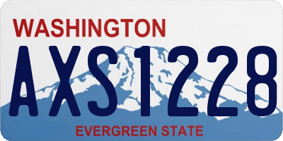 WA license plate AXS1228