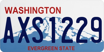 WA license plate AXS1229