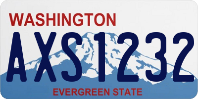 WA license plate AXS1232