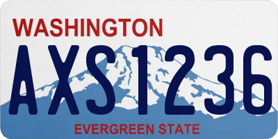 WA license plate AXS1236