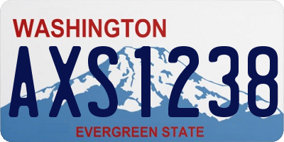 WA license plate AXS1238