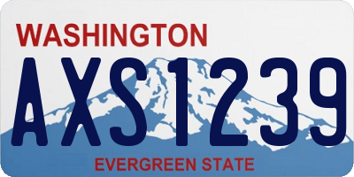WA license plate AXS1239