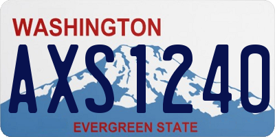 WA license plate AXS1240