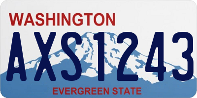 WA license plate AXS1243