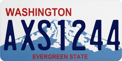 WA license plate AXS1244