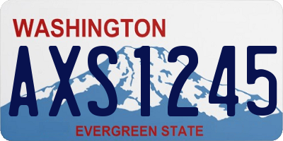 WA license plate AXS1245