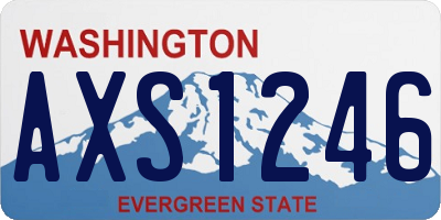 WA license plate AXS1246