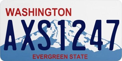 WA license plate AXS1247