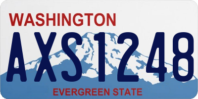 WA license plate AXS1248