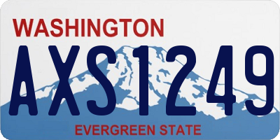 WA license plate AXS1249