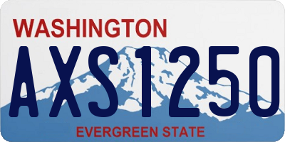 WA license plate AXS1250