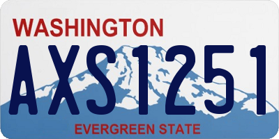 WA license plate AXS1251