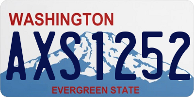 WA license plate AXS1252