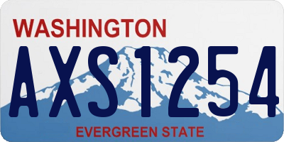 WA license plate AXS1254