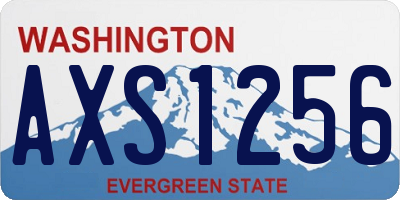 WA license plate AXS1256