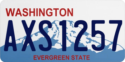 WA license plate AXS1257