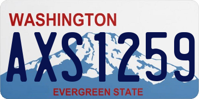 WA license plate AXS1259