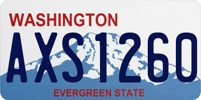 WA license plate AXS1260
