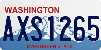 WA license plate AXS1265
