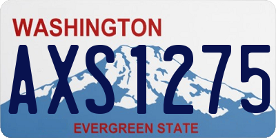 WA license plate AXS1275
