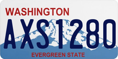 WA license plate AXS1280