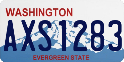 WA license plate AXS1283