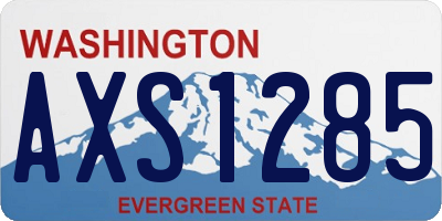 WA license plate AXS1285