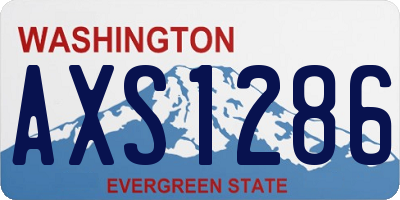 WA license plate AXS1286