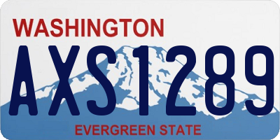 WA license plate AXS1289
