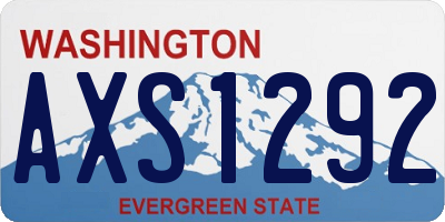 WA license plate AXS1292
